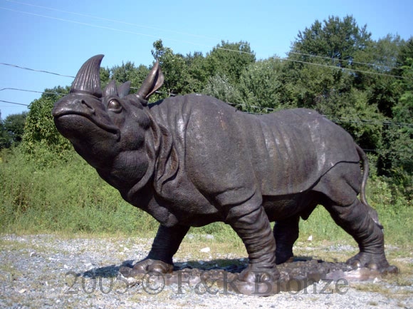 Rhinoceros bronze reproduction-5