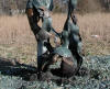 Lady with Dolphin Jumping Overhead bronze sculpture fountain