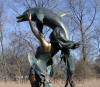 Lady with Ocean friends bronze statue