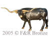 Texas Longhorn bronze