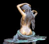 Nude Girl Seated on Rock bronze fountain