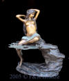 Seated Nude Girl bronze sculpture Fountain