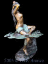 Seated Nude Girl bronze statue Fountain