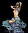 Seated Nude Girl bronze Fountain