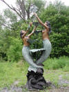 Mermaid bronze statue fountain