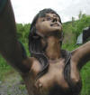 Twin Mermaid bronze statue