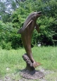 Single Dolphin bronze sculpture fountain