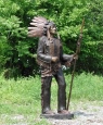 Indian Chief with Spear bronze reproduction