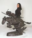 Monumental Cheyenne bronze sculpture