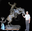 Heroic Bronco Buster Statue by Remington