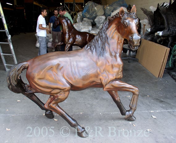 Monumental Stallion Bronze statue by Mene