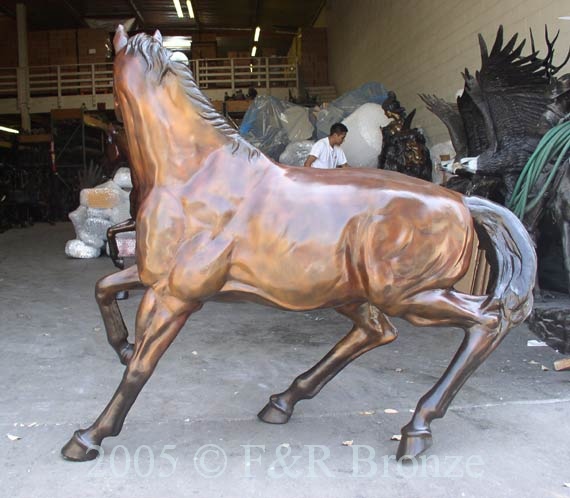 Monumental Stallion Bronze statue by Mene