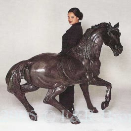 Monumental Stallion bronze by Pierre Jules Mene