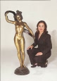Nude with Scarf bronze statue by Nardini