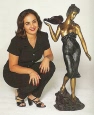 Shell Woman Bronze Sculpture by Auguste Moreau