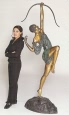 Monumental Diane the Archer bronze by Lefaguays