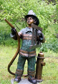bronze children statue