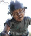 Rollerblading Girl bronze sculpture