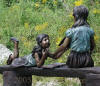 Kids on Bench Reading Bronze