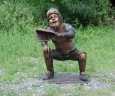 Baseball Catcher bronze sculpture