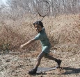 Boy Playing Tennis Bronze sculpture