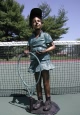 Tennis Girl Bronze sculpture