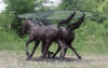 Three Horses bronze sculpture table