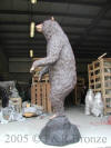 Bear Standing bronze statue