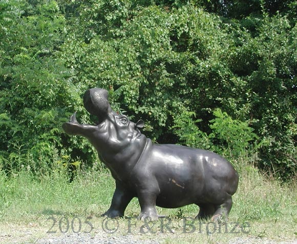 Hippo bronze Fountain-6