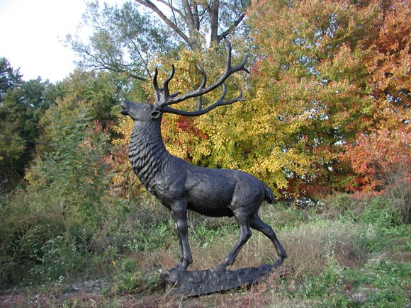 Giant Elk bronze statue-4