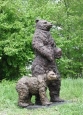Standing Bear with Cub bronze
