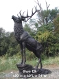 Giant Life Size Elk On Rock bronze sculpture