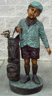 Boy Going Golfing Bronze