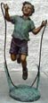 Boy Jumping Rope Bronze Statue