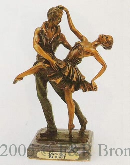 Dancers bronze statue by Louis Justine Icart