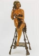 Champagne Lady Right bronze by Mir