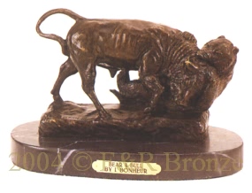 Bear and Bull bronze statueby Bonheur