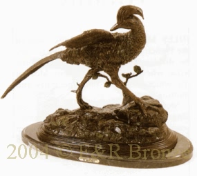 Golden Pheasany bronze by Jules Moigniez