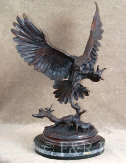 Museum Owl bronze by Moigniez