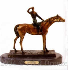 Jockey bronze statue by Jules Moigniez